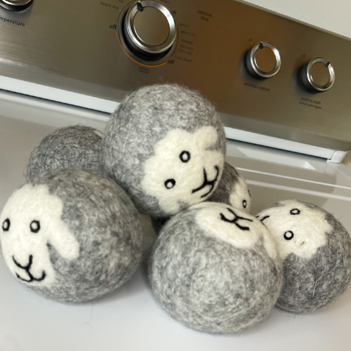 Smiling Sheep Wool Dryer Balls - Reusable & Eco-Friendly